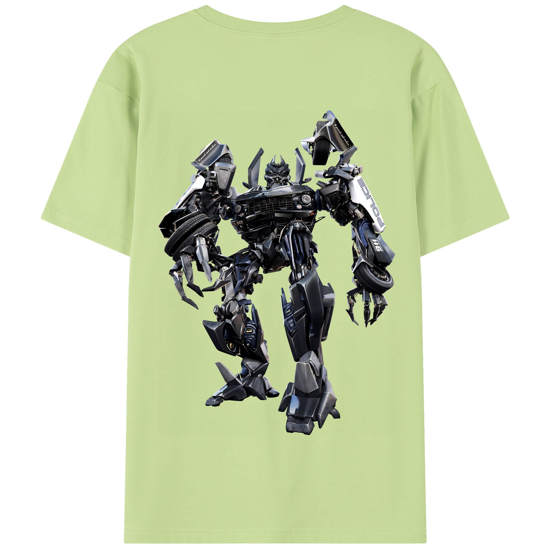 （画像用） Transformers トランスフォーマー 綿100％半袖Tシャツ（背面プリント）